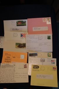 10  postal cards pc's w/stamps  &-or markings (#779)