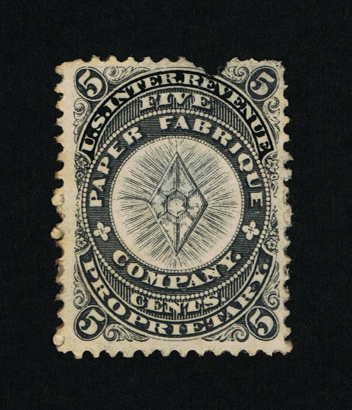 GENUINE SCOTT #RU15d PRIVATE DIE PLAYING CARD FABRIQUE ON WMK-191R PAPER #15471A