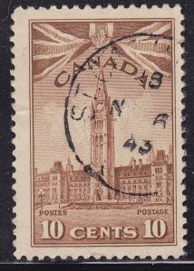 Canada 257 KGVI WWII War Issue, Parliament 1942