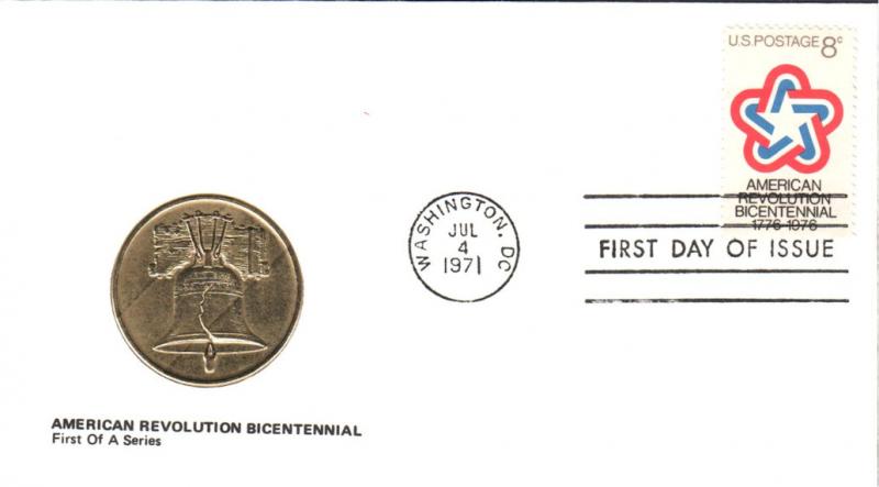 #1432 American Revolution Medallion FDC