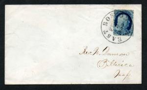 US Scott #21 on East Boston  Feb 4, 1858 CDS Cancel ex. Siegel Cover