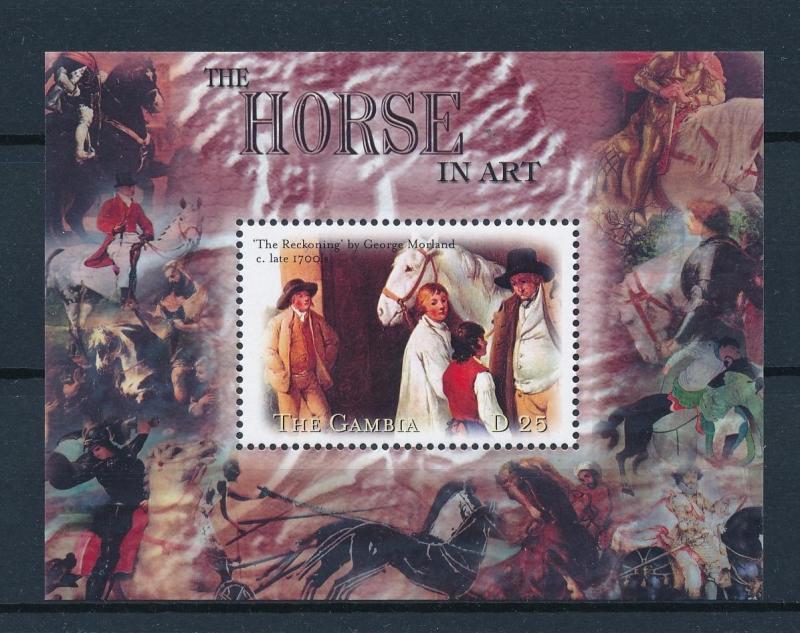 [57748] Gambia 2000 Horse in art Painting MNH Sheet