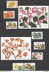 1988 Grenada Flora Flowers #1819-26 Michel 19 Euro 1Set+2Bl ** Pm082