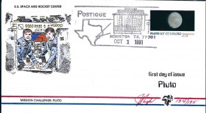 Pugh Designed/Painted Mission Pluto FDC...147 of 195 created!