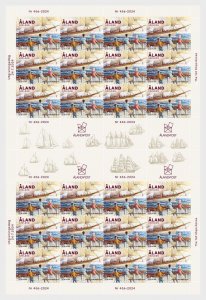 Aland Finland 2024 Tall Ships Races Regata sheetlet 24 stamps and 16 labels MNH