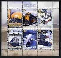 BENIN - 2003 - Old Trains #2 - Perf 6v Sheet - MNH - Private Issue