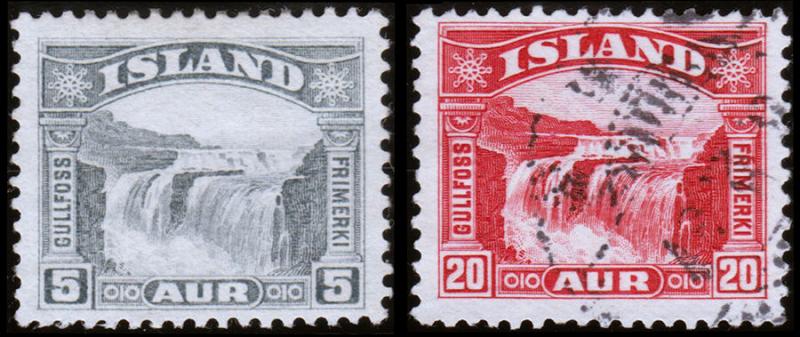 Iceland Scott 170-171 (1931) Mint/Used H F-VF, CV $17.75 B