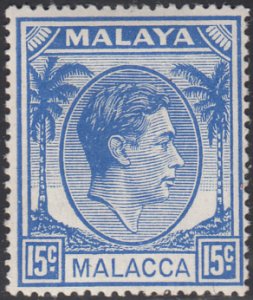 Malaya Malacca 1949 MH Sc 10 15c George VI
