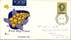 Australia FDC 1959 - Wattle - California Gully, VIC - F31058