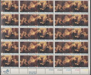 US Cat #1691-94 Mint Sheet, Declaration of Independence, M-NH*-