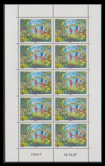 New Caledonia Happy New Year Sheetlet of 10v SG#1429 MI#1451