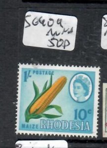 RHODESIA  QEII 10C, 1/-   FLOWER  SG 409    MNH    P0429A H