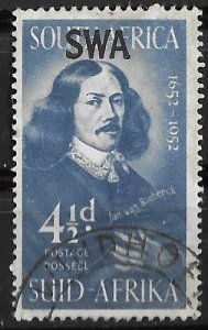 South-West Africa # 168  Dutch Landing - Van Riebeeck .   (1) VF Used