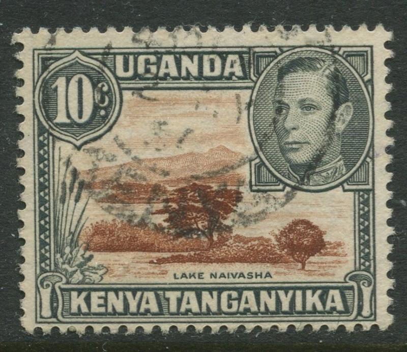 Kenya & Uganda - Scott 71 - KGVI Definitive -1952 - Used - Single 10c Stamp