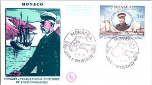 Monaco, Worldwide First Day Cover, Marine Life