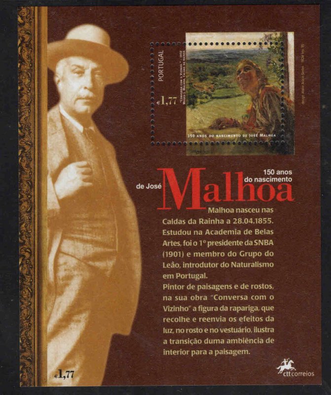 PORTUGAL Scott 2708 Malhoa Art souvenir, sheet  MNH**