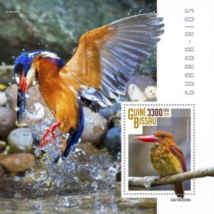 Guinea-Bissau - 2019 Kingfisher Birds - Souvenir Sheet - GB190304b