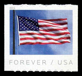 USA 5342 Mint (NH) US Flags (APU) Coil Forever Stamp