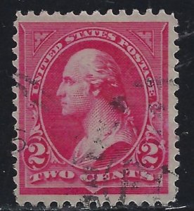 Scott # 248  Lot E322  2c Washington  pink Type I  Used