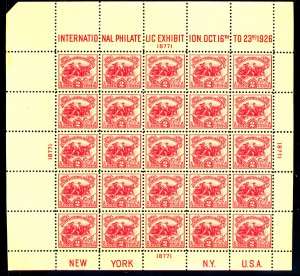 U.S. #630 MINT SHEET OG NH
