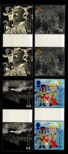 Great Britain Sc 1875-8 1999 Soldiers stamp set gutter pairs mint NH