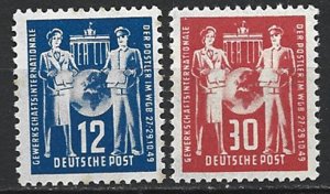 COLLECTION LOT 8191 GERMANY DDR #49-50 MH 1949 CV+$14