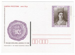 Poland 1997 Postal Stationary Postcard Stamp MNH Dukes and Kings of Poland Seal