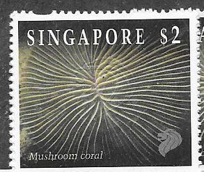 Singapore #683 $2 mushroom Coral  (MNH) CV $3.75