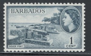 Barbados 1953 Queen Elizabeth II & Dover Fort 1c Scott # 235 MH