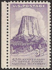 # 1084 MINT NEVER HINGED DEVIL'S TOWER