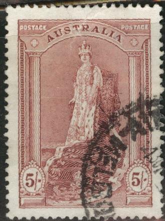  AUSTRALIA Scott 177 used 5sh 1938  CV$4