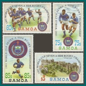 Samoa 1993 Rugby Sevens, MNH  #823-826,SG894-SG897