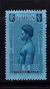 Gabon J23 MH 1932 issue had partial gum due to a large hinge