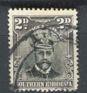 RHODESIA; 1913-22 early GV Admiral issue used Shade of 2d. value