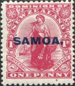 Samoa 1914 SG116 1d red Commerce with SAMOA. ovpt MNH