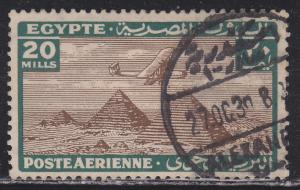 Egypt C16 Airplane Over Giza Pyramids 1933