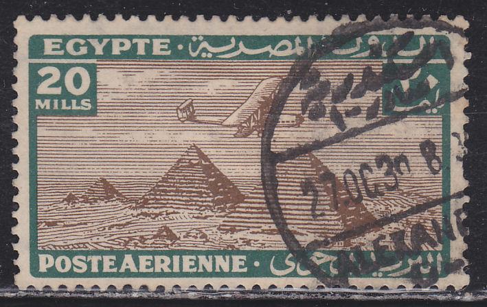 Egypt C16 Airplane Over Giza Pyramids 1933