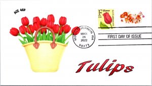 ACE FDC 2022 TULIPS - Mt Vernon, WA - Pair - D56