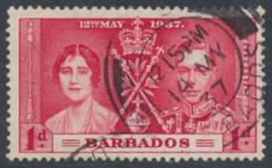 Barbados SG 245 SC#  190  Used  Coronation 1937  see details & scans    