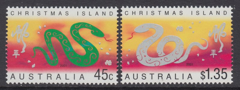 Christmas Island 430-431 Year of the Snake MNH VF