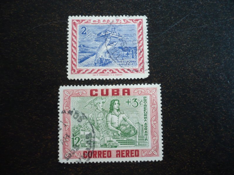 Stamps - Cuba - Scott#B3, CB1 - Used Set of 2 Stamps