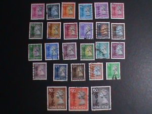 ​HONG KONG-1992-7- SC# 630//618 QUEEN ELIZABETH II USED SET VERY FINE