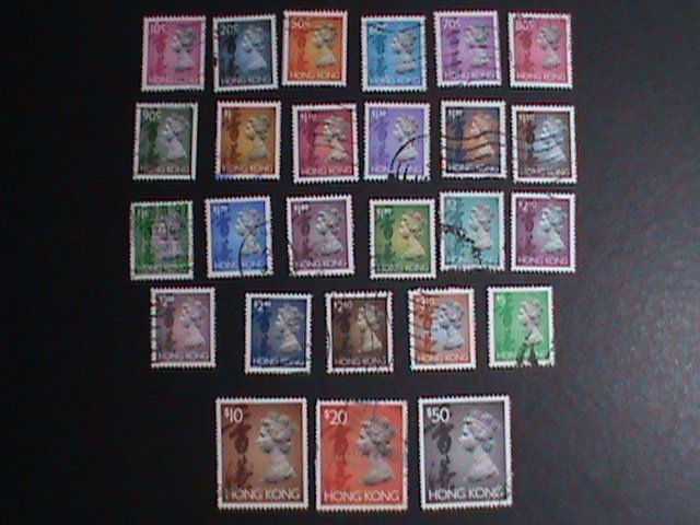 ​HONG KONG-1992-7- SC# 630//618 QUEEN ELIZABETH II USED SET VERY FINE