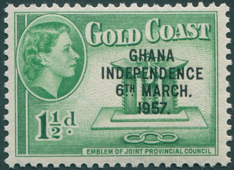 Ghana 1957 1½d emerald green SG172 MNH