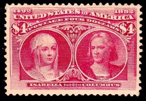 US #244 MINT OG H VF/XF