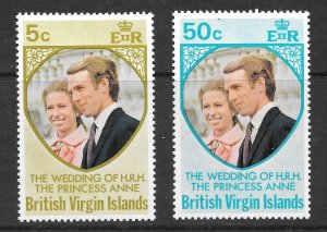 Virgin Islands  (1973)  - Scott # 260 - 261, MNH