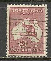 AUSTRALIA Sc# 206 USED FVF Kangaroo & Map