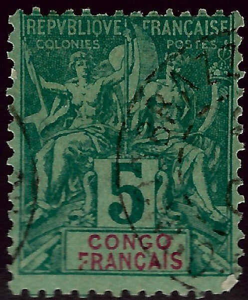 French Congo SC #21 Used F-VF hr SCV$6.00...Bid to Win!