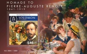 SOLOMON ISLANDS 2015 SHEET RENOIR ART PAINTINGS slm15520b