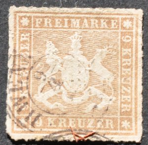 DYNAMITE Stamps: Wurttemberg Scott #45 – USED